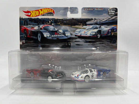 Hot Wheels Premium Target 2 Pack Porsche 962 Advan/Valvoline 283E