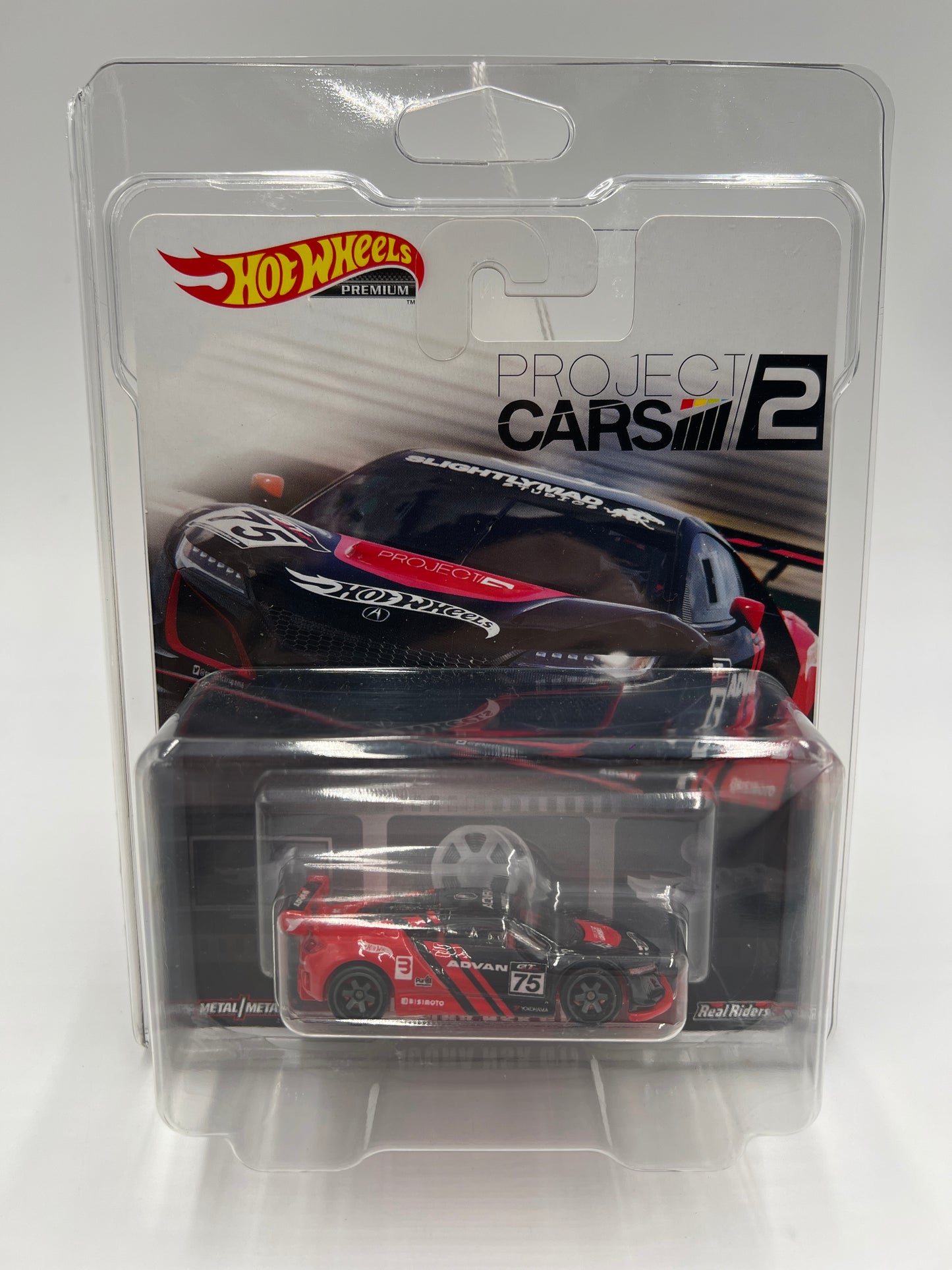 Hot Wheels Premium Project Cars 2 Acura NSX GT3 Advan W/Protector