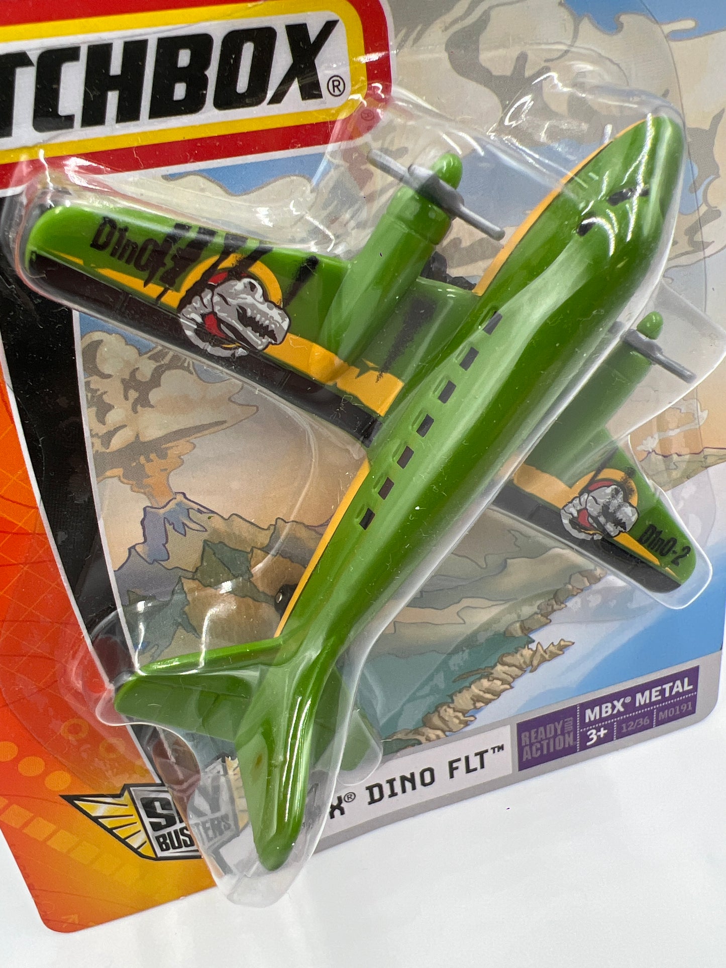Matchbox Sky Busters MBX Metal #12 Dino FLT Green