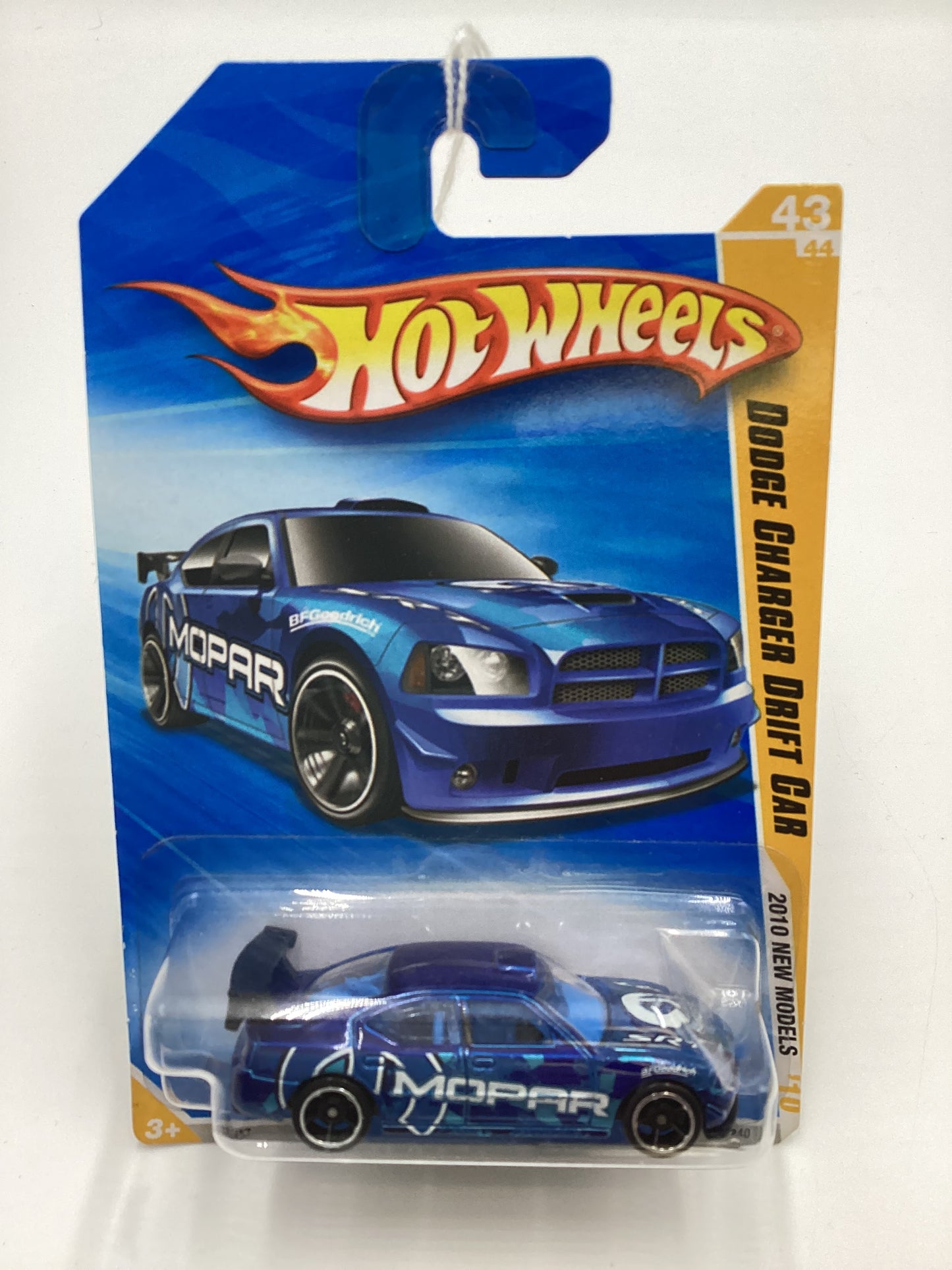 2010 Hot Wheels #043 Dodge Charger Drift Car Blue 38B