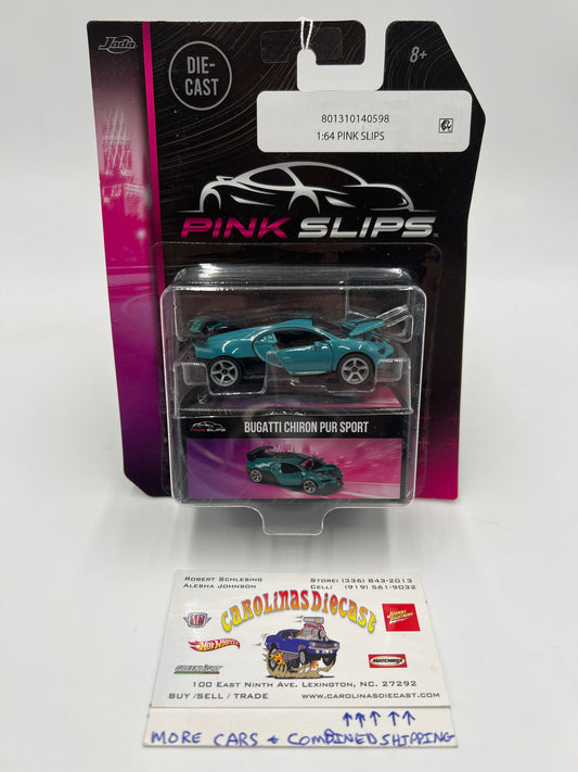 Jada Pink Slips Bugatti Chiron Pur Sport Teal 110F