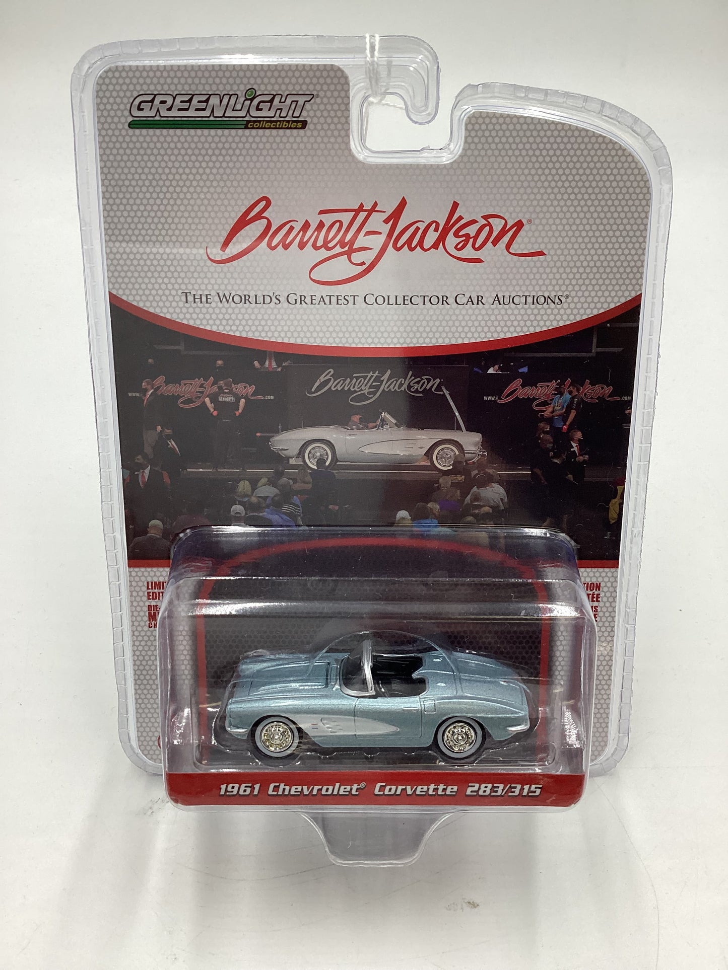 Greenlight GL Barrett Jackson Series 7 1961 Chevrolet Corvette 283/315 Light Blue 179F