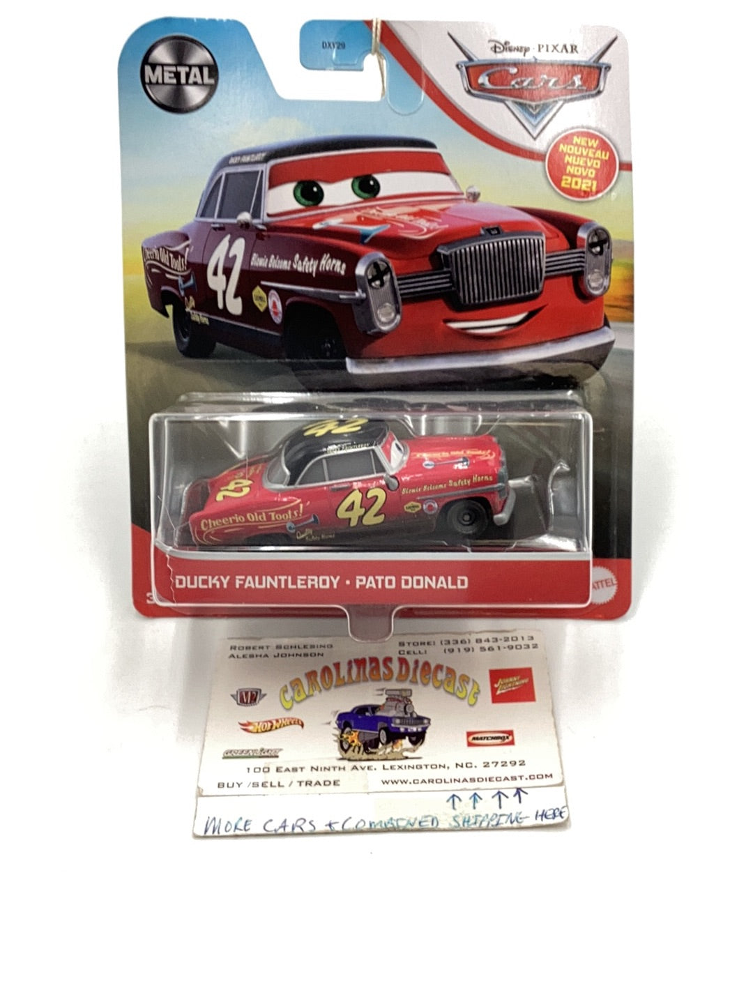 2021 Disney Pixar Cars Metal series Ducky Fauntleroy (Cracked Blister)