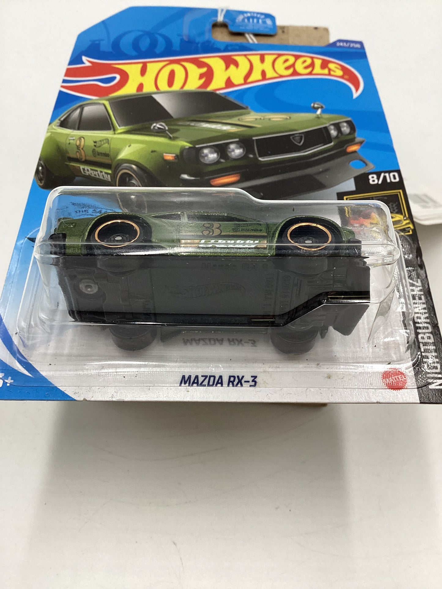 2020 Hot wheels Nightburnerz #243 91 Mazda RX-3 Green 87C