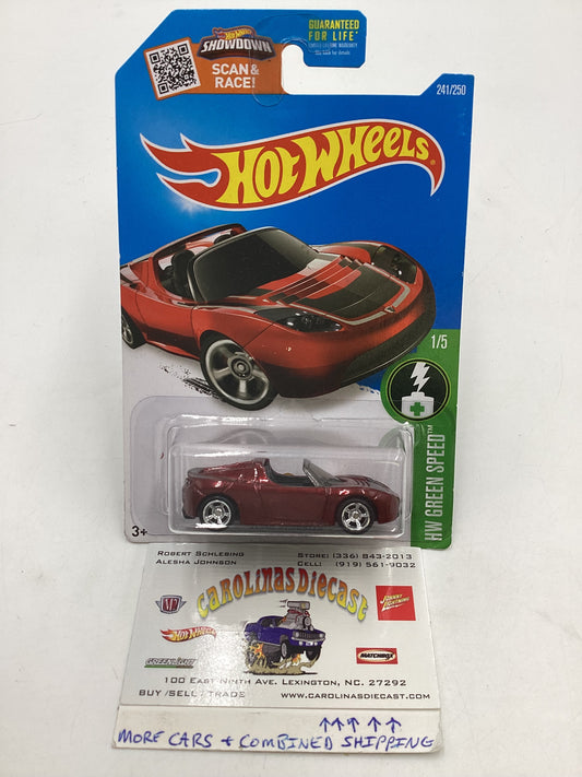 2016 Hot Wheels Super treasure hunt #241 Tesla Roadster W/ Protector STH