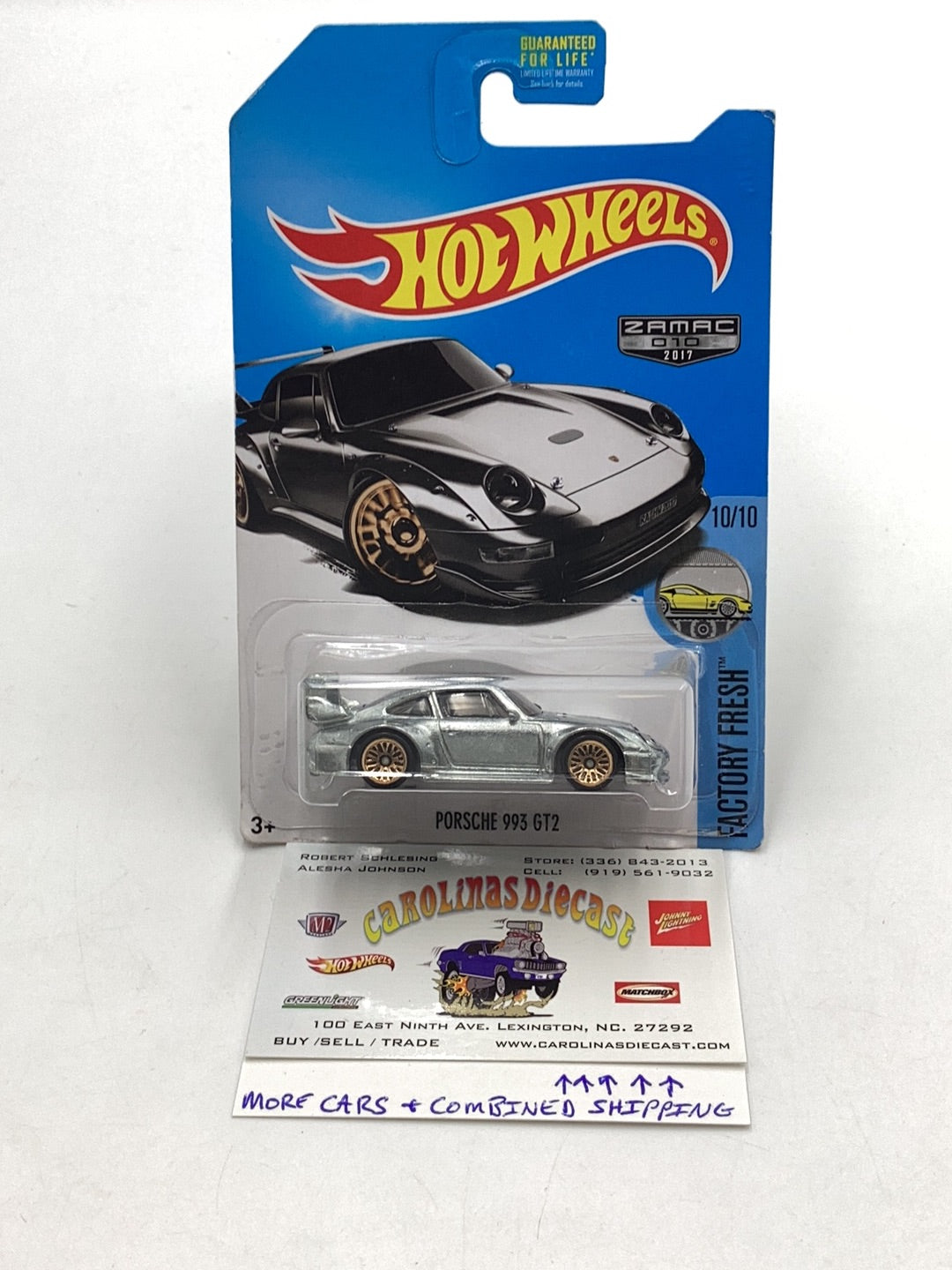 2017 Hot Wheels Zamac #10 Porsche 993 GT2 with protector