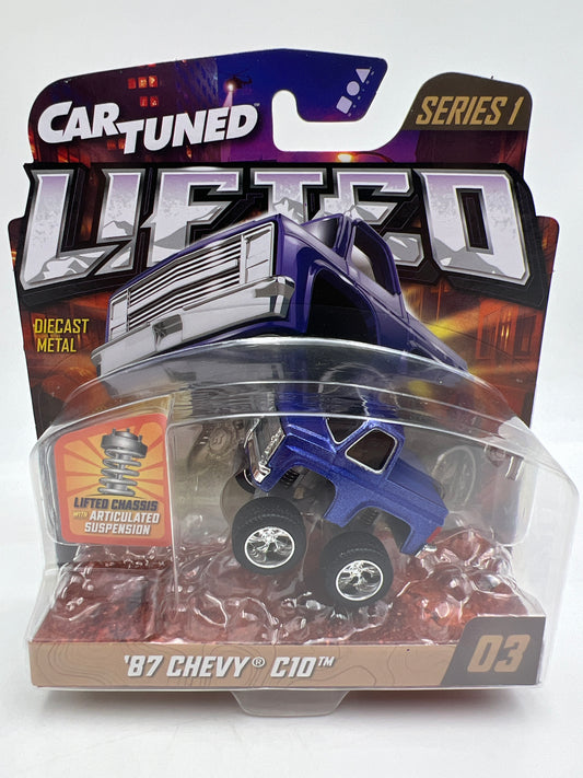 MGA Car Tuned Target Exclusive Lifted Series 1 #3 87 Chevy C10 Blue