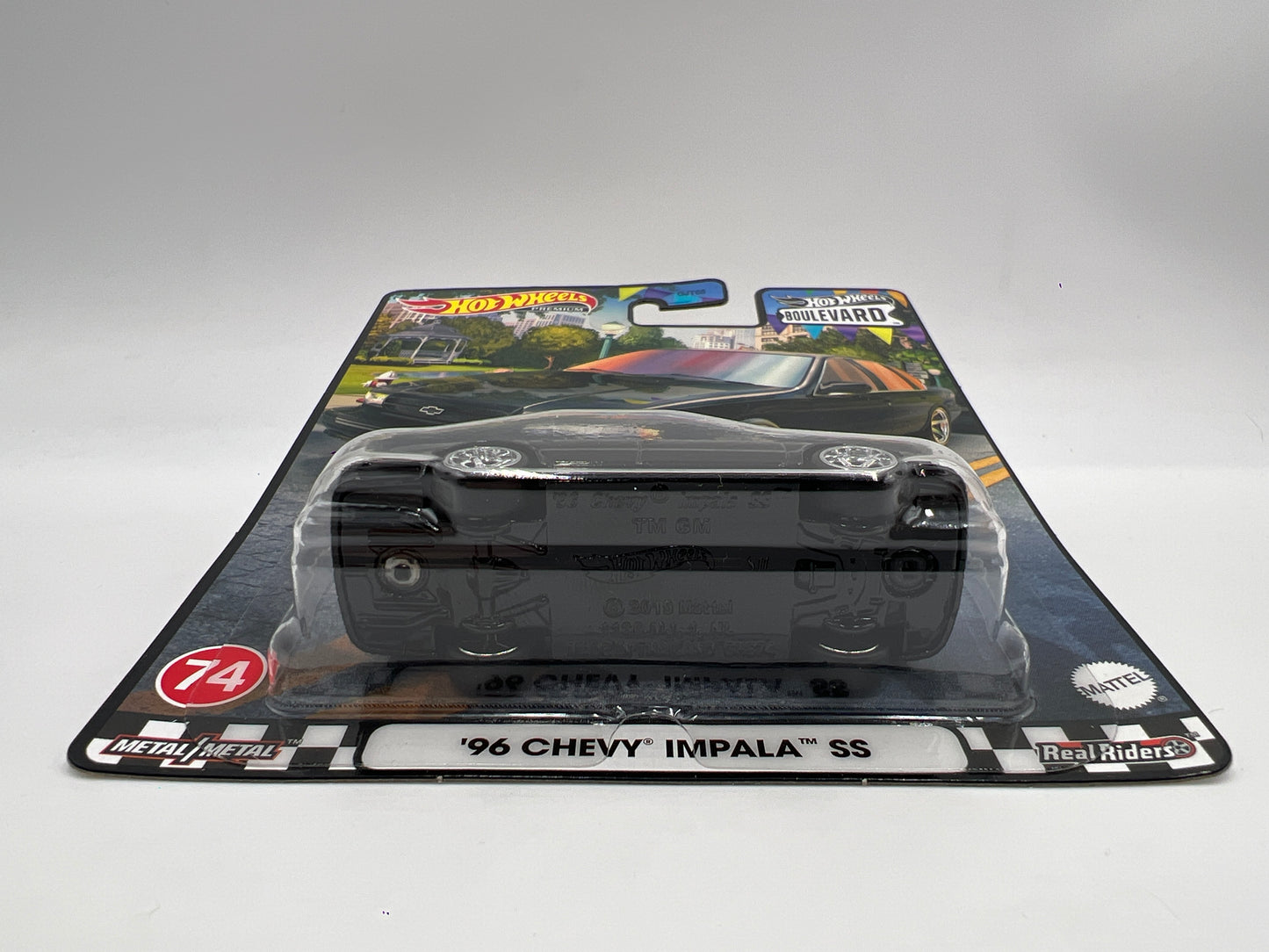 Hot Wheels Premium Boulevard #74 96 Chevy Impala SS Black W/Protector
