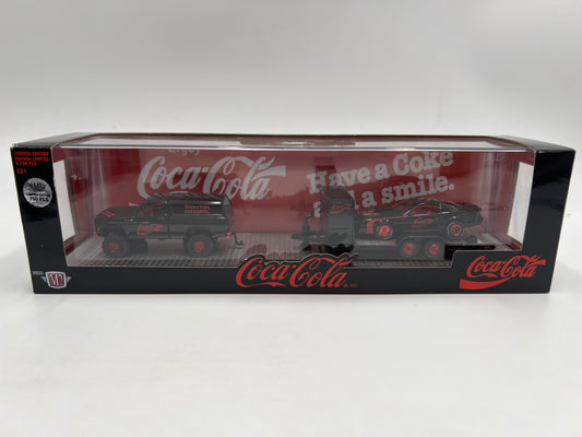 M2 Machines Auto Haulers CHASE Coca Cola 1973 Chevrolet Cheyenne Super 10 4x4 & 1985 Chevrolet Camaro IROC-Z TW07