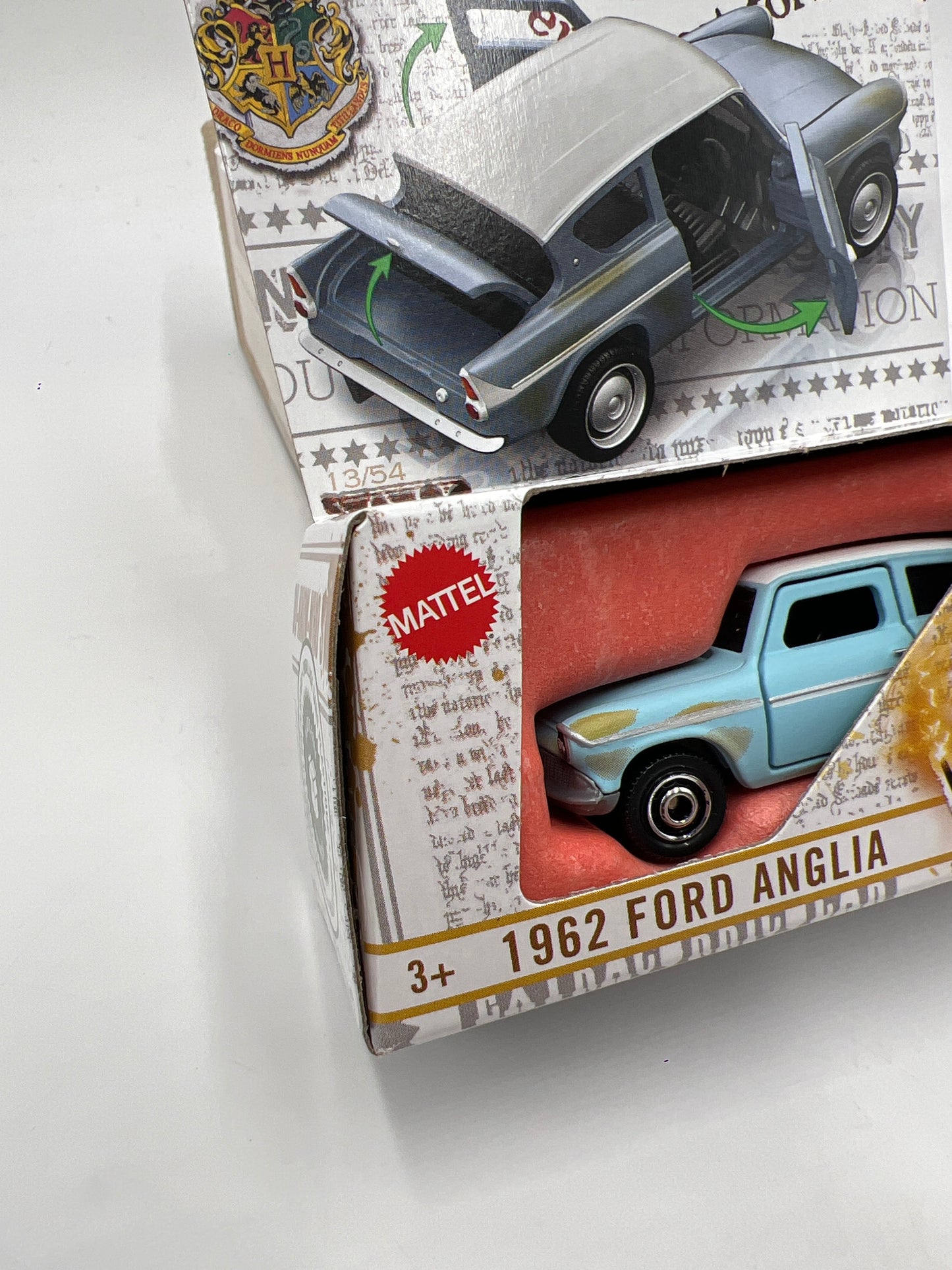 2025 Matchbox Moving Parts #13 1962 Ford Anglia Light Blue Harry Potter 163E