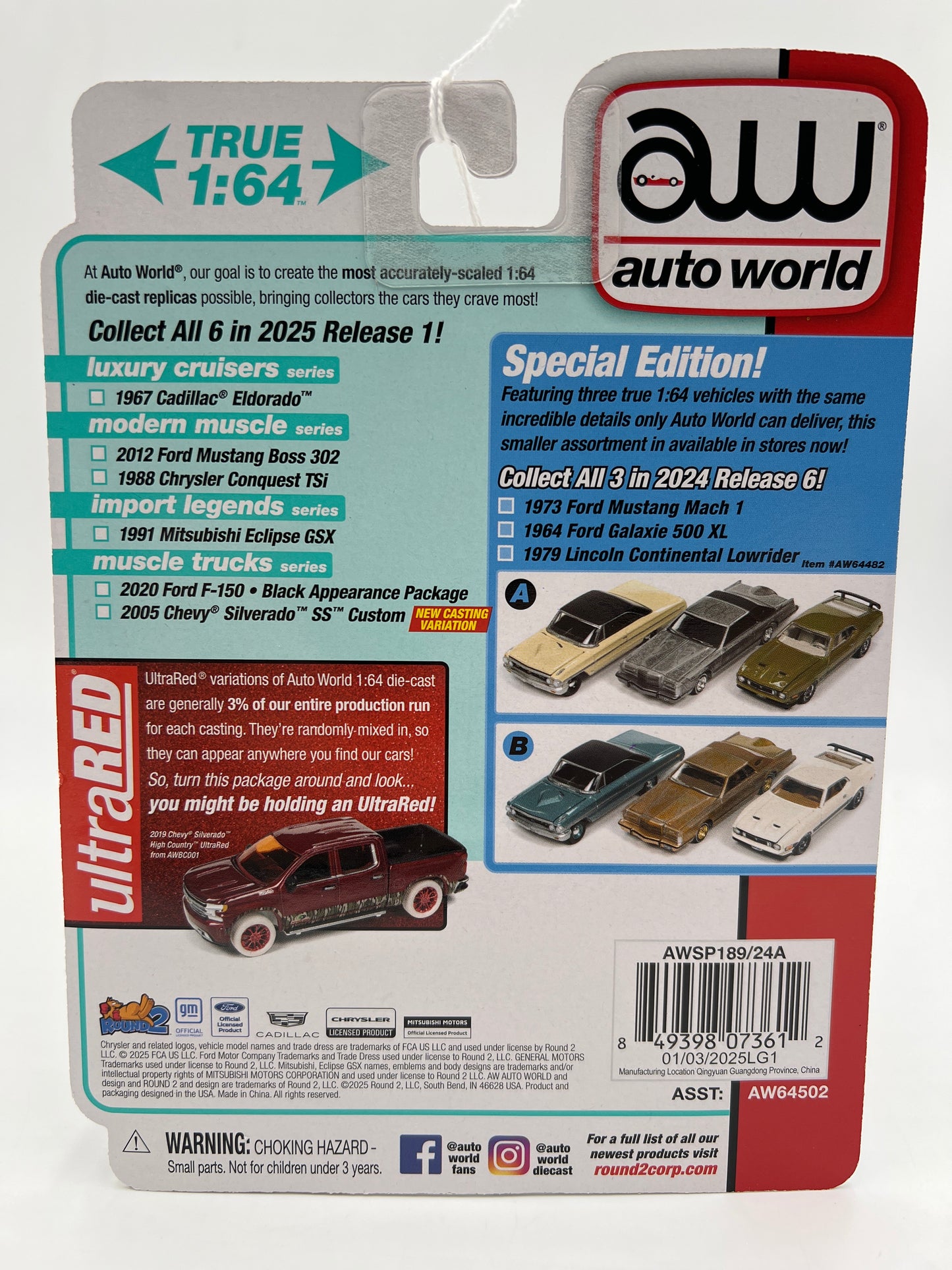 2025 Auto World Import Legends Release 1 Version A 1991 Mitsubishi Eclipse GSX Red 183G