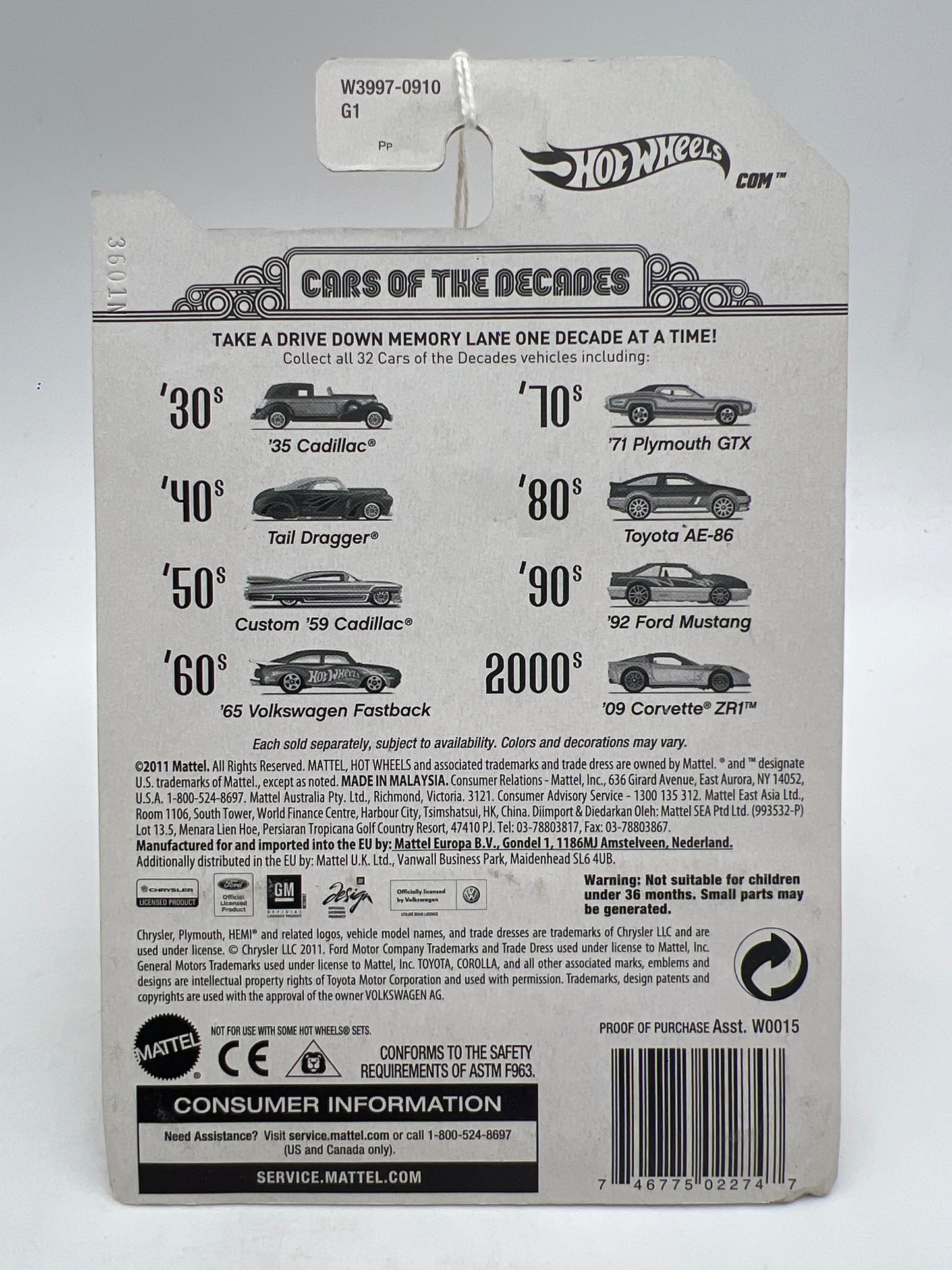 Hot Wheels Cars of the Decades The 70s #18 German Card 71 Plymouth GTX 162G