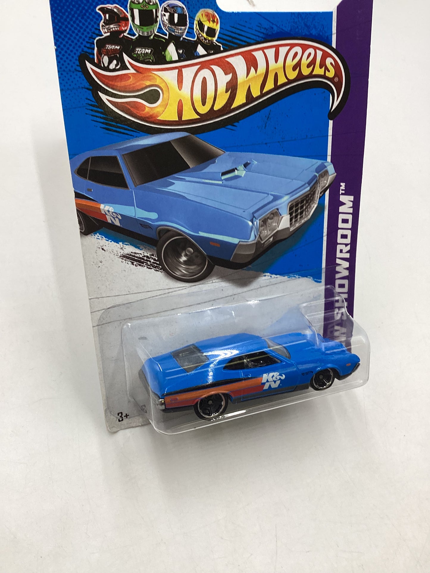 2013 Hot Wheels #242 72 Ford Gran Torino Sport Blue 19F