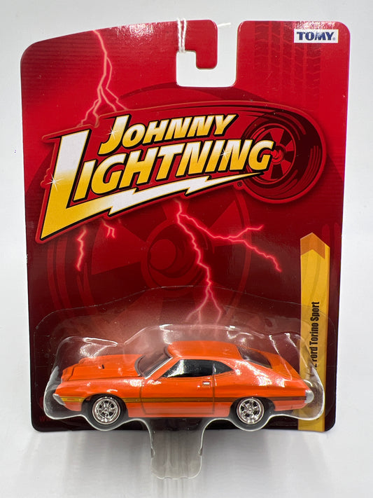 Johnny Lightning Small Card 1972 Ford Torino Sport Orange