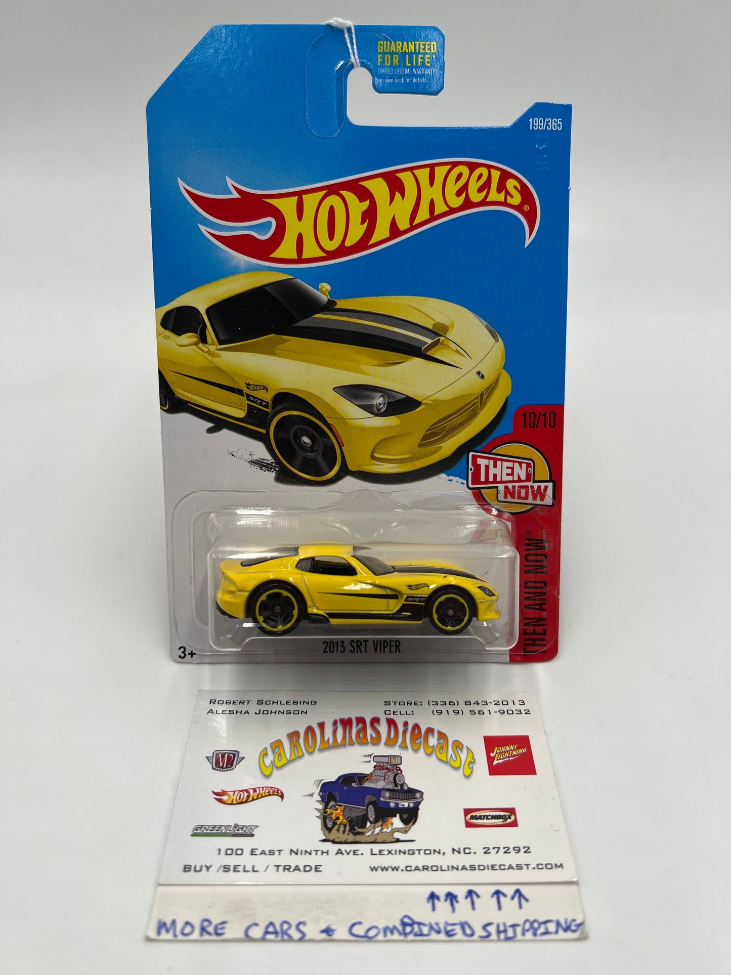 2017 Hot Wheels Then And Now #199 2013 SRT Viper Yellow 50B