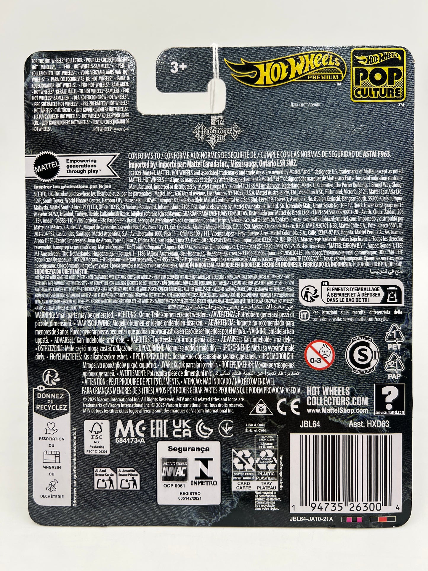 2025 Hot Wheels Premium Pop Culture MTV Headbangers Ball HW Tour Bus Black 271E