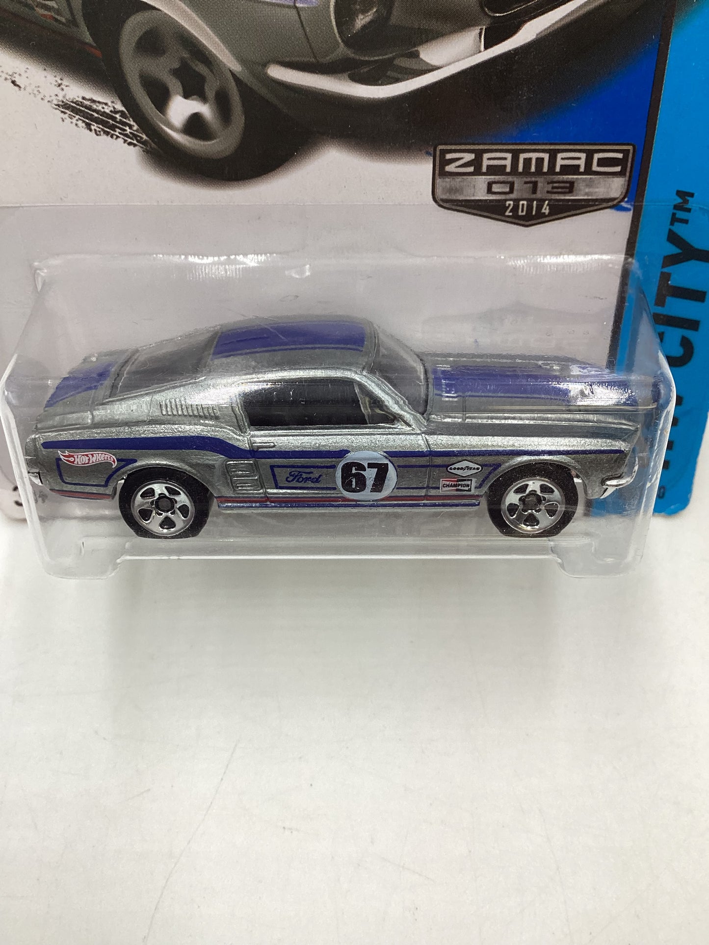 2014 Hot Wheels #098 Zamac 67 Custom Mustang 143C