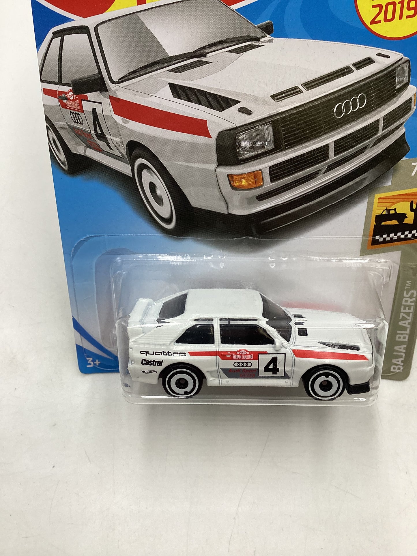 2019 Hot Wheels #43 84 Audi Sport Quattro White 107C