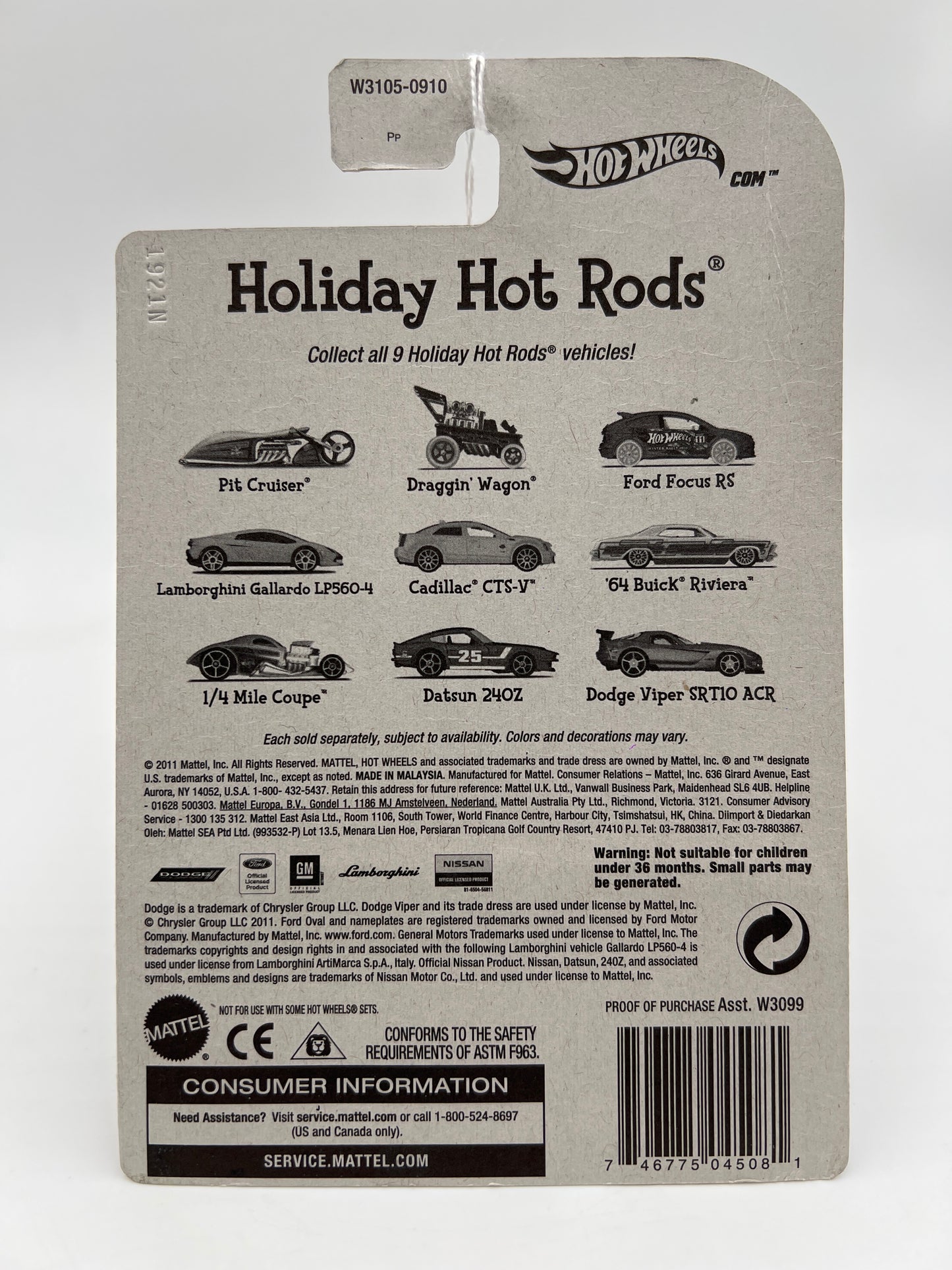 Hot Wheels Holiday Hot Rods 64 Buick Riviera White/Red 160O