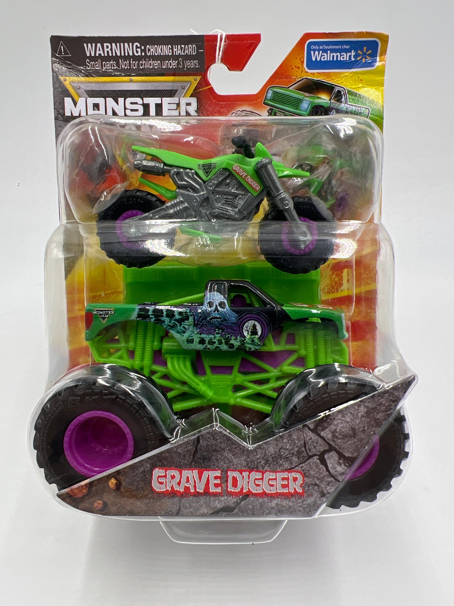Monster Jam Walmart Exclusive 2 Pack Grave Digger W/Dirt Bike 134A