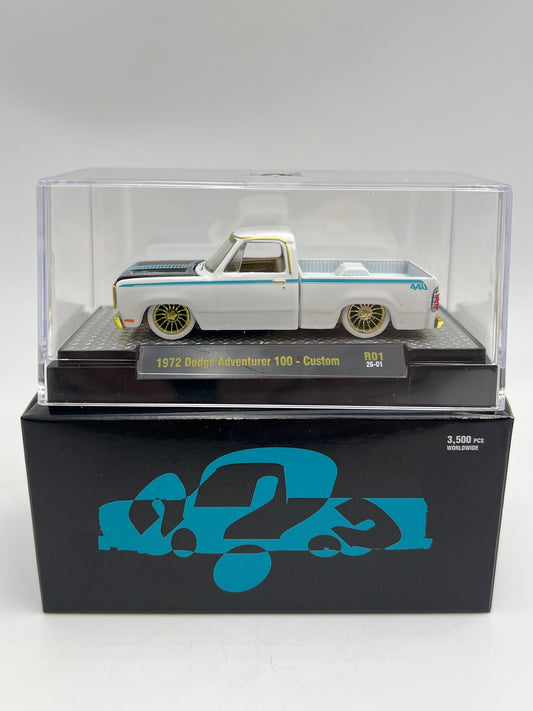 2026 M2 Machines R01 Blind Box CHASE 1972 Dodge Adventurer 150 Custom White