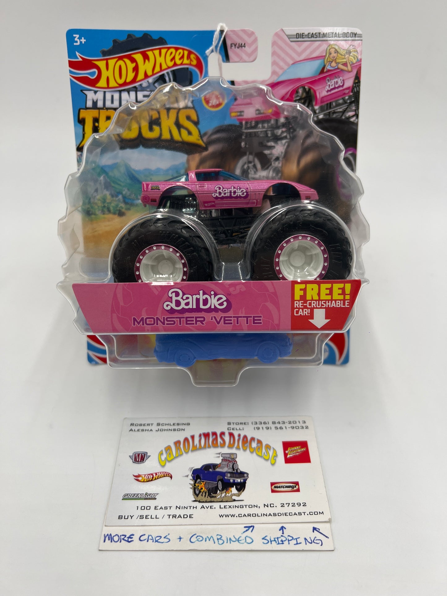 2021 Hot Wheels Monster Trucks Treasure Hunt Barbie Monster Vette Pink