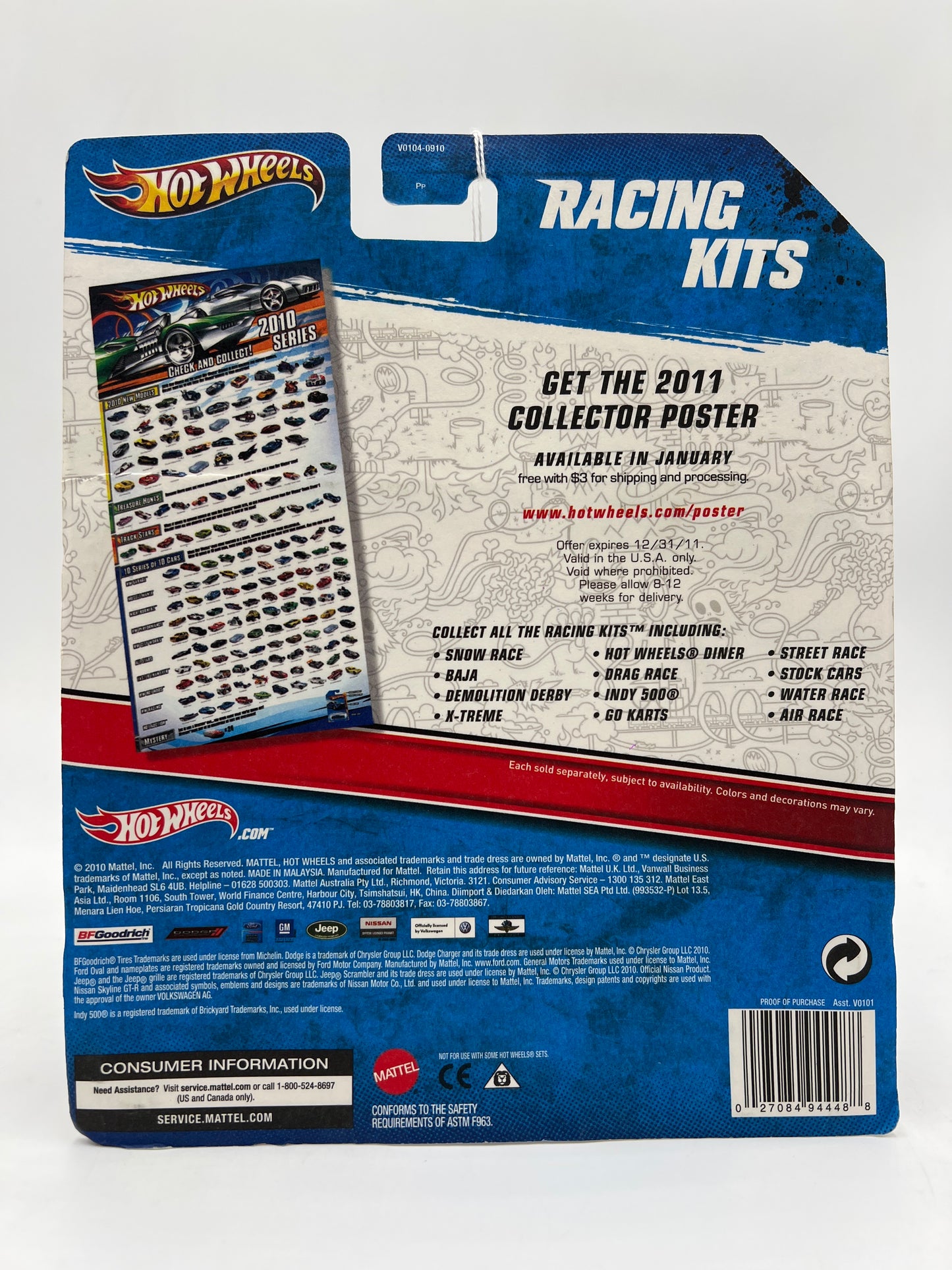 2011 Hot Wheels Racing Kits #3 Street Race Nissan Skyline R32 Purple / 68 Chevy Nova Yellow VHTF