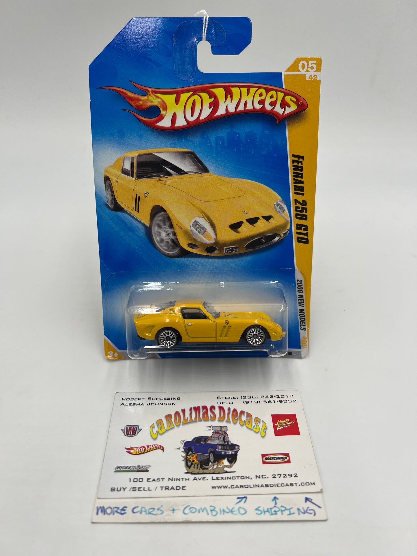 2009 Hot Wheels New Models #5 Ferrari 250 GTO Yellow SR