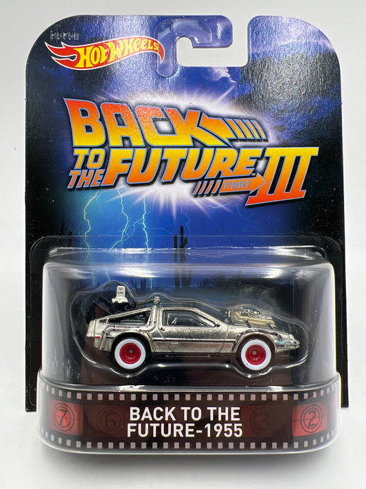 Hot Wheels Premium Retro Entertainment Back To The Future Part III 1955 DeLorean W/Protector