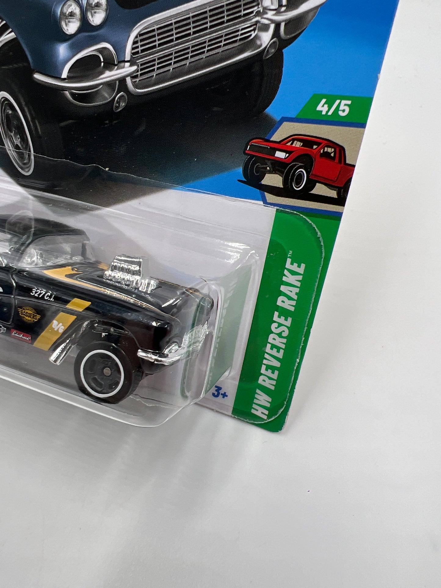 2025 Hot Wheels J Case Super Treasure Hunt #182 62 Corvette Gasser W/Protector