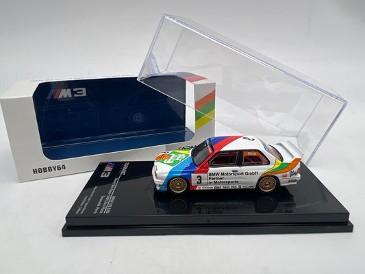 Tarmac Works x Hobby64 BMW M3 E30 2nd Place Macau Guia Race 1990