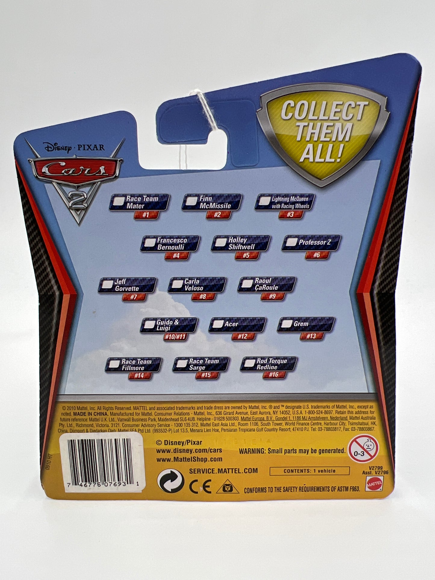 Disney Pixar Cars 2 #2 Finn McMissile Blue 138C