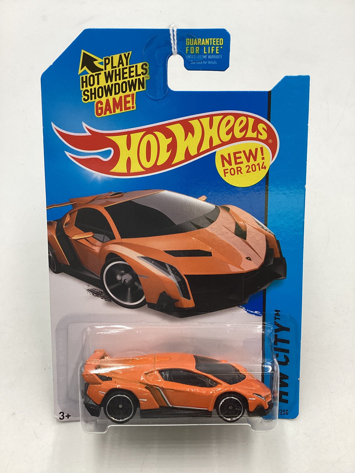 2014 Hot Wheels #37 Lamborghini Veneno Orange 101B