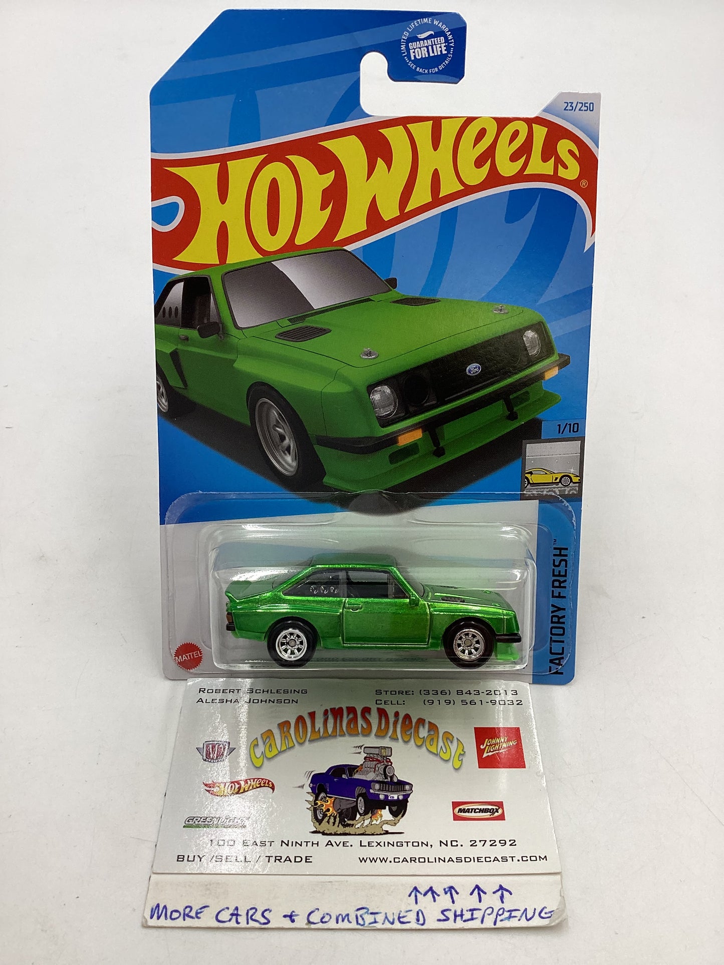 2024 Hot Wheels #23 Ford Escort RS2000 Green Super Treasure Hunt with protector