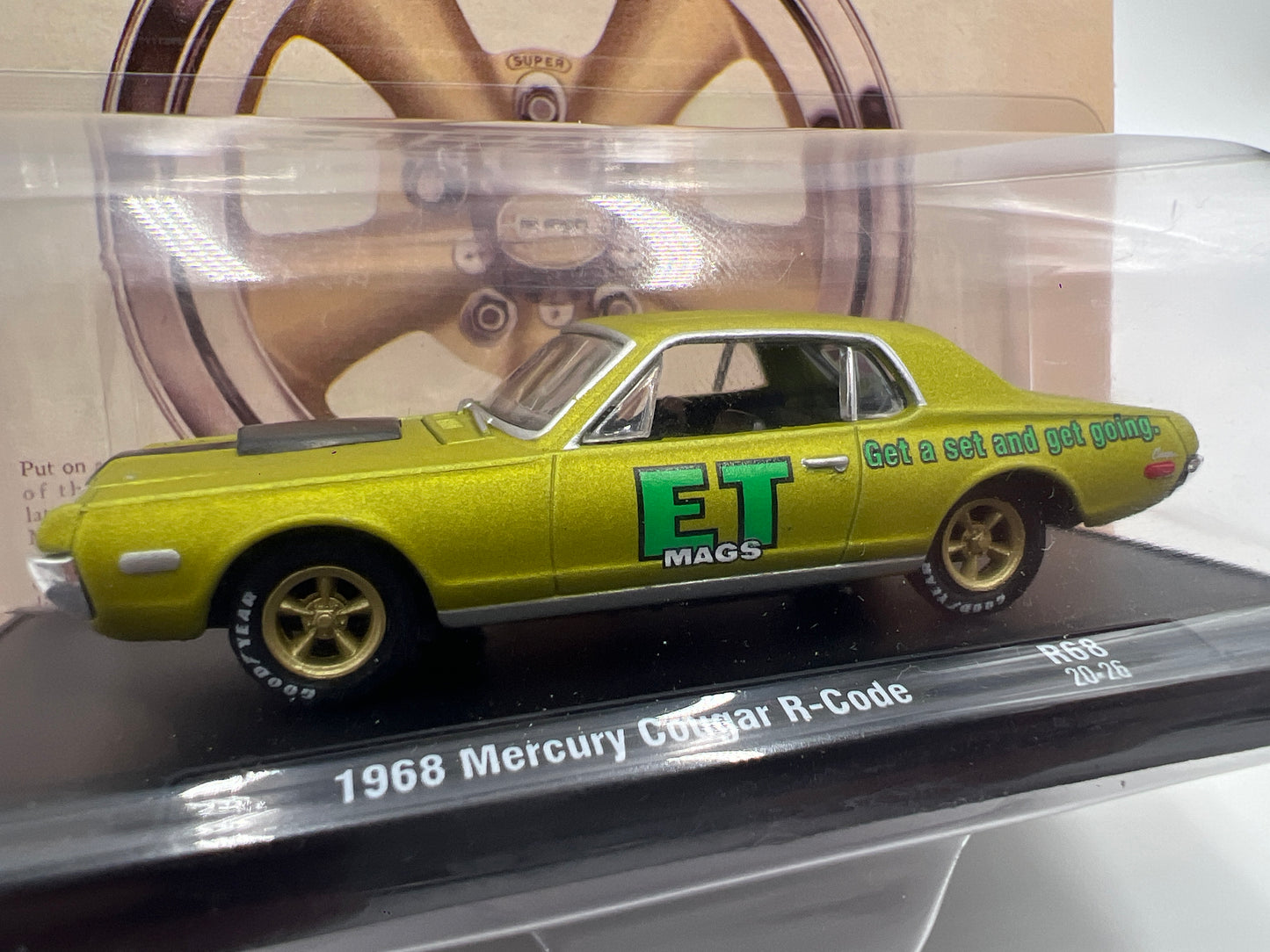 M2 Machines Auto-Drivers 1968 Mercury Cougar R-Code Green ET Mags R68 190A