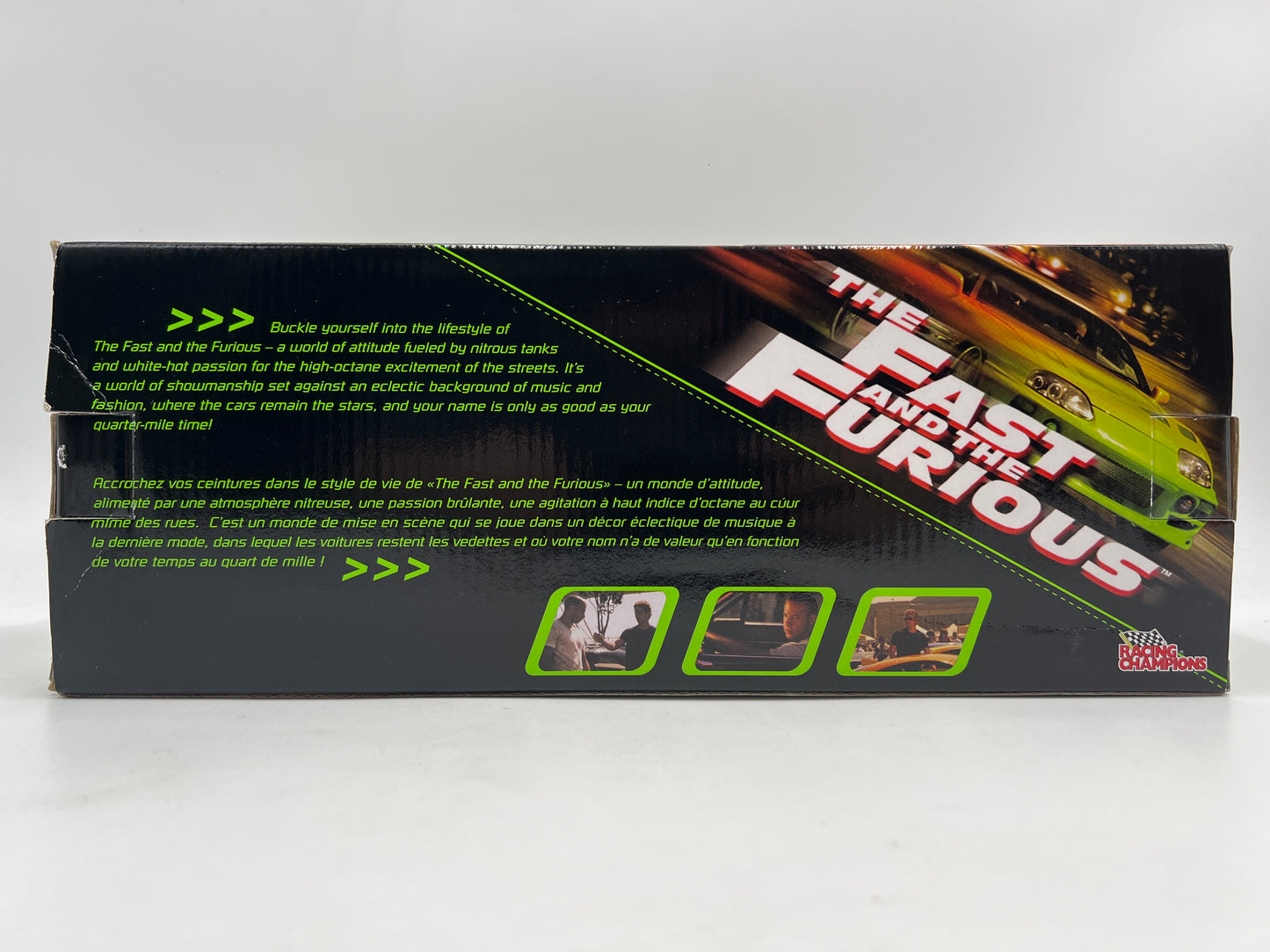 Racing Champions 1/18 Fast & Furious Street Glow 1995 Mitsubishi Eclipse Green VHTF Missing Mirror