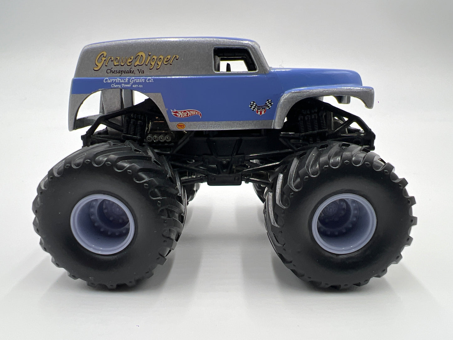 Hot Wheels 1:64 Monster Jam Small Wheel/Metal Base Grave Digger Blue Loose