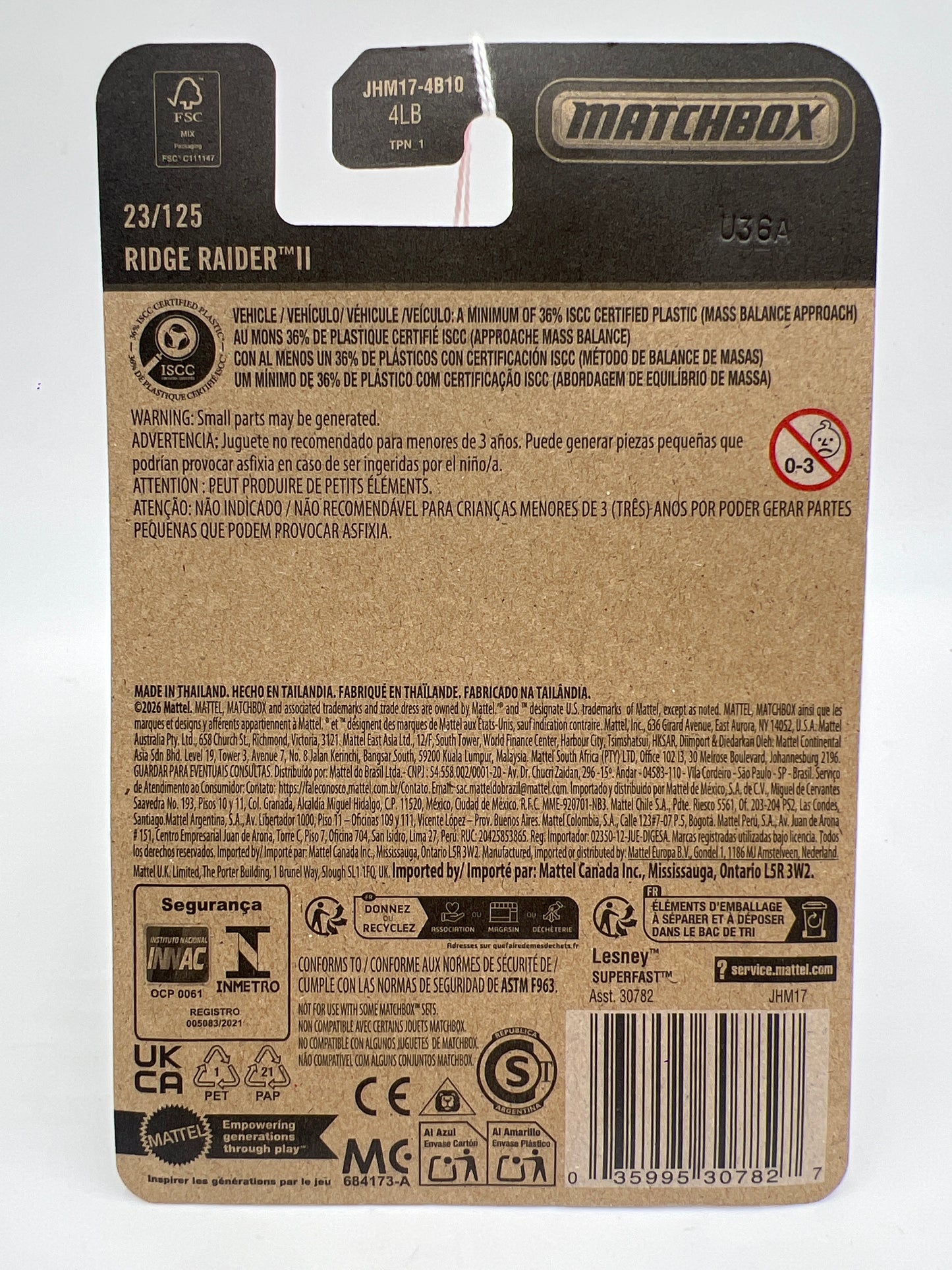 2026 Matchbox #23 Ridge Raider II Orange