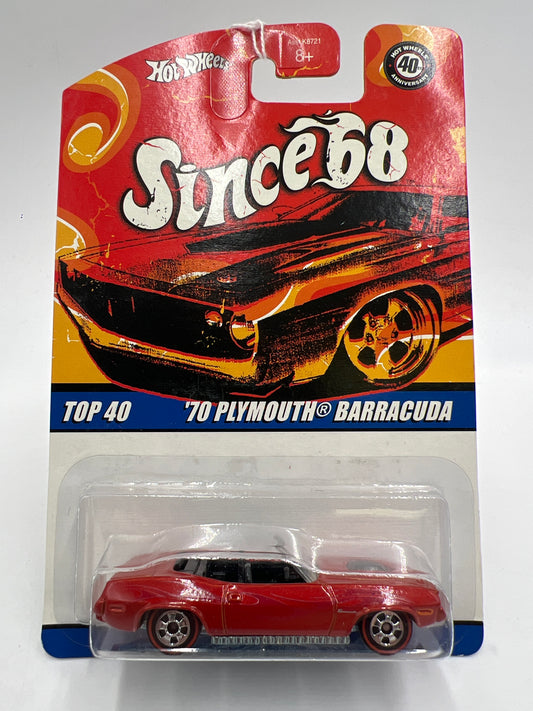 Hot Wheels Since 68 Top 40 #16 70 Plymouth Barracuda Red