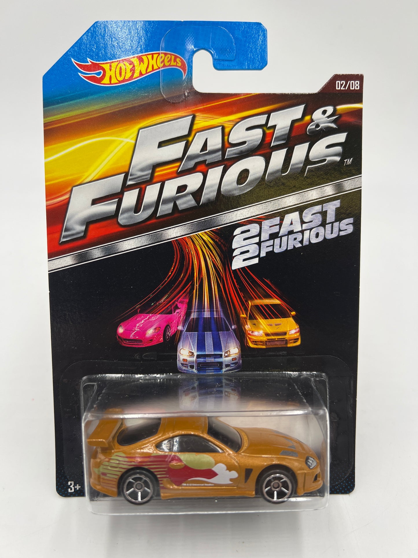 2015 Hot Wheels Fast & Furious #2 2Fast 2Furious 94 Toyota Supra Gold W/Protector