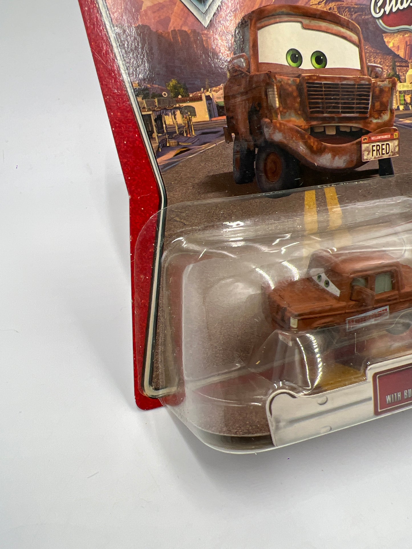 Disney Pixar The World Of Cars #67 CHASE Fred With Bumper Stickers Loose Blister