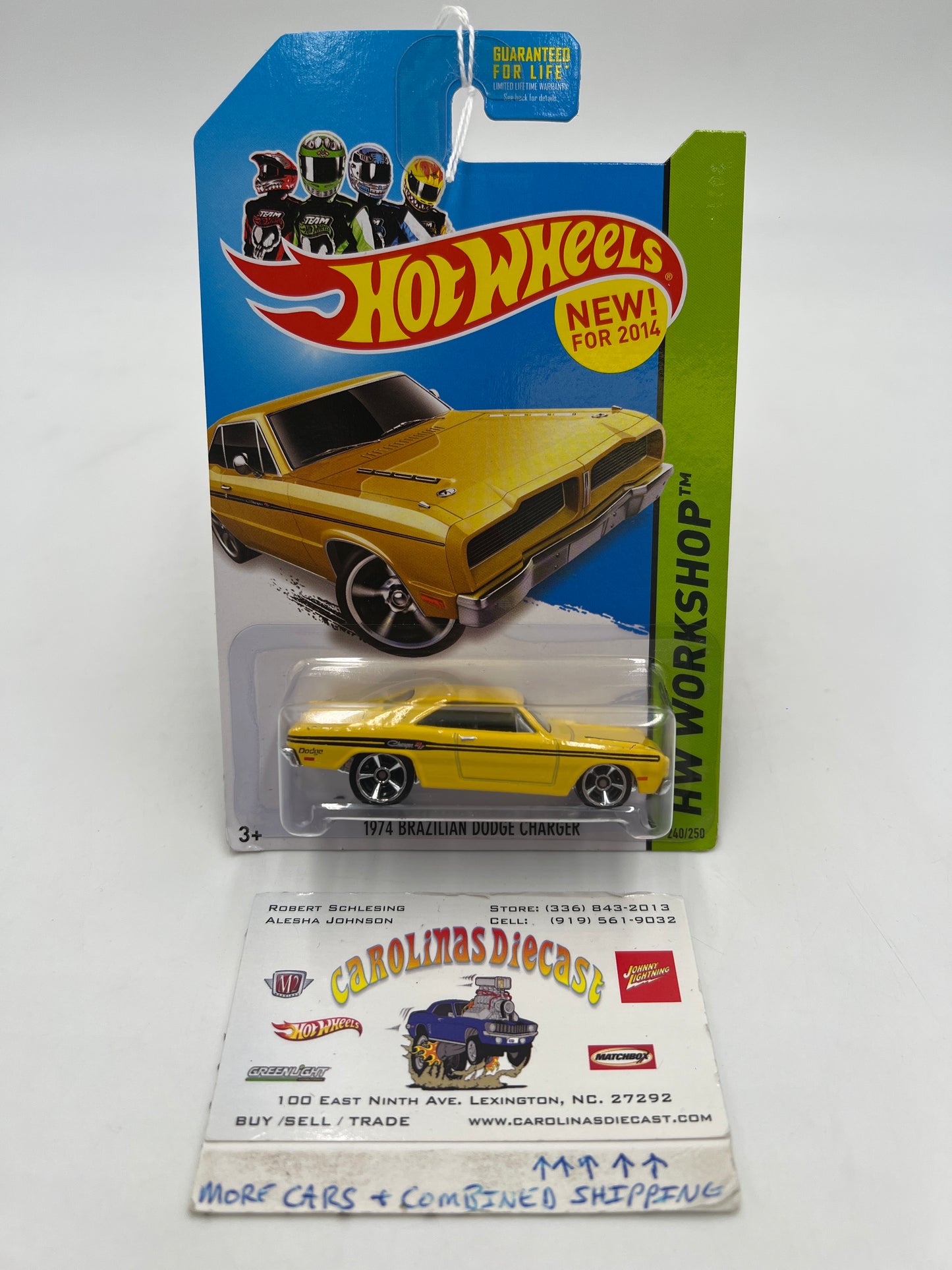 2014 Hot Wheels Workshop #240 1974 Brazilian Dodge Charger Yellow 56A