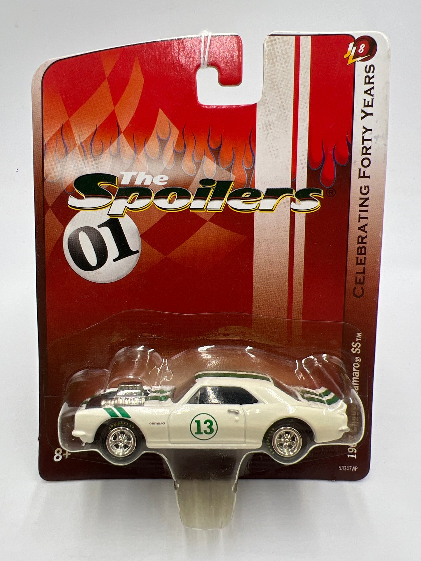 Johnny Lightning Small Card The Spoilers 1967 Chevy Camaro SS White 217G