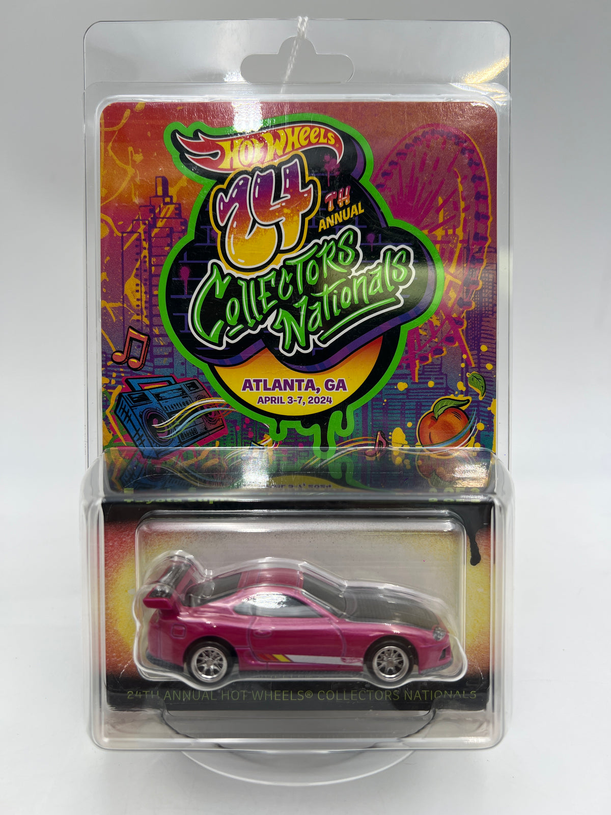 2024 Hot Wheels 24th Annual Collector Nationals #4738/6200 Toyota Supra Pink W/Protector