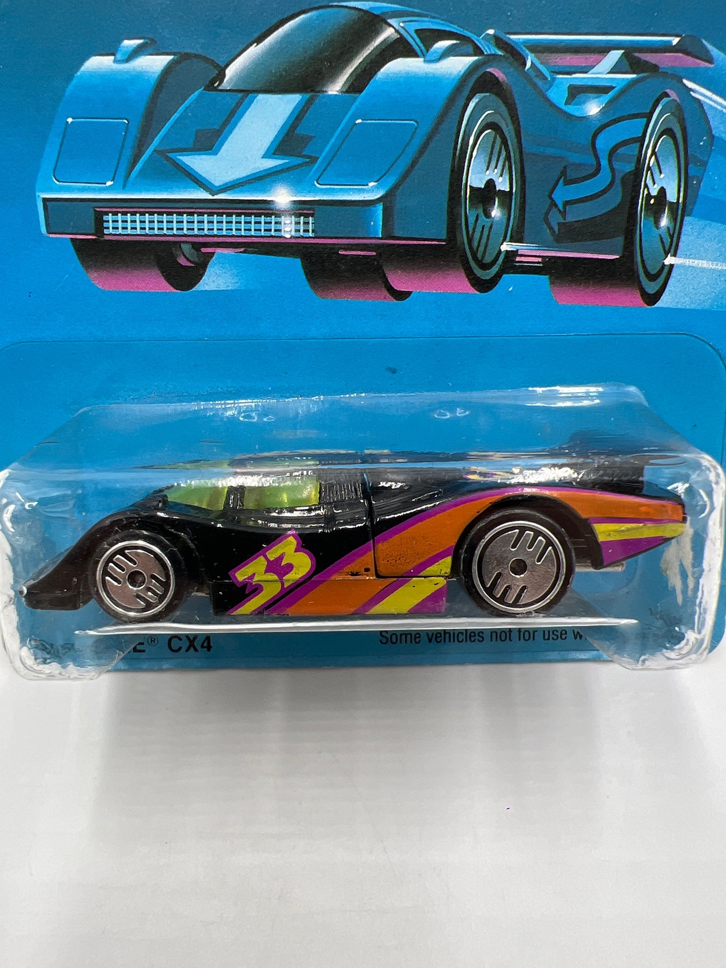Hot Wheels Original 1988 Speed Fleet #1494 Sol-Aire CX4 Black/Magenta W/Protector