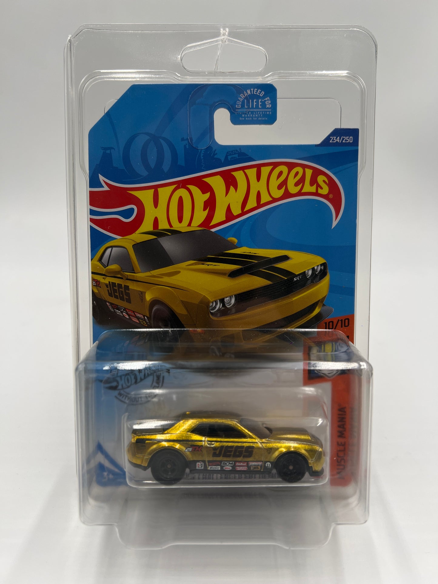 2020 Hot Wheels Super Treasure Hunt #234 18 Dodge Challenger SRT Demon Gold JEGS W/ Protector