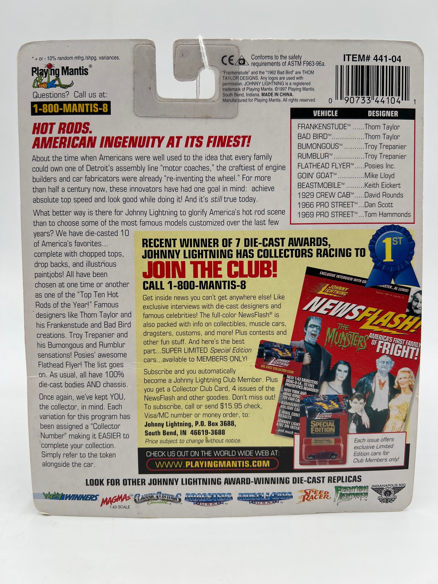 Johnny Lightning White Lightning Chase Hot Rods #306 Flathead Flyer Ford White 2