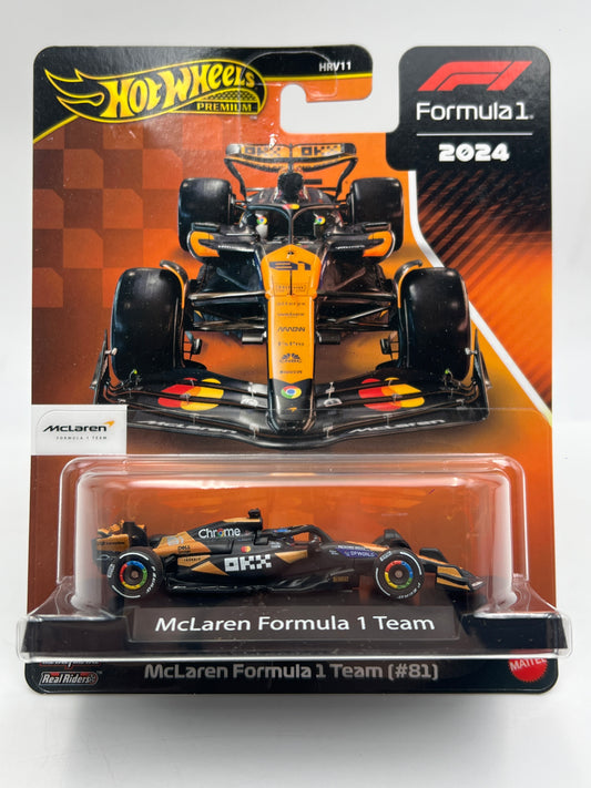 Hot Wheels Premium Formula 1 2024 McLaren Formula 1 Team #81 Chrome 242C