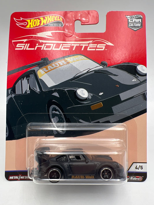 2018 Hot Wheels Premium Silhouettes #4 RWB Porsche 930 Matte Black W/Protector