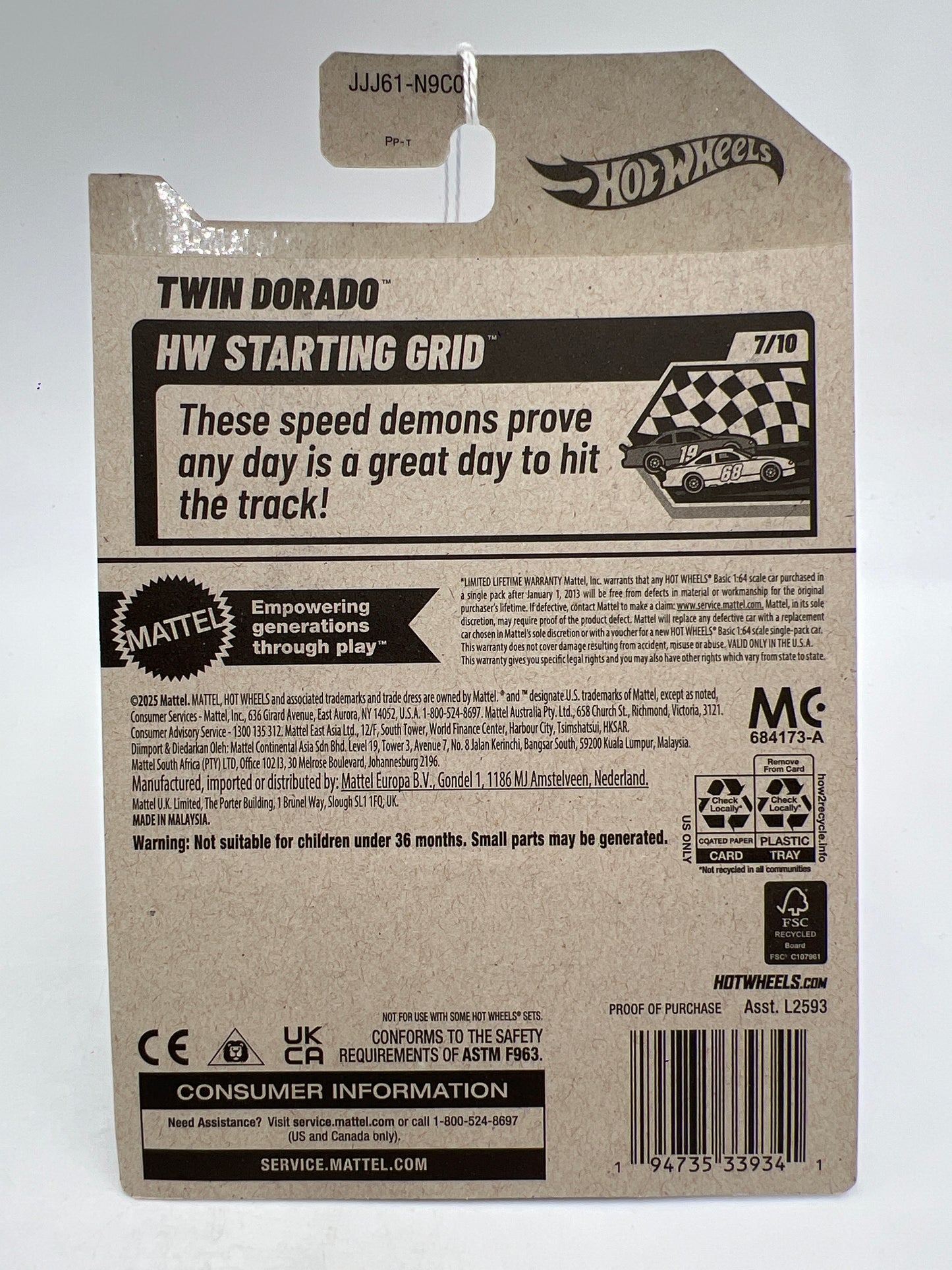 2026 Hot Wheels E Case #100 Twin Dorado White